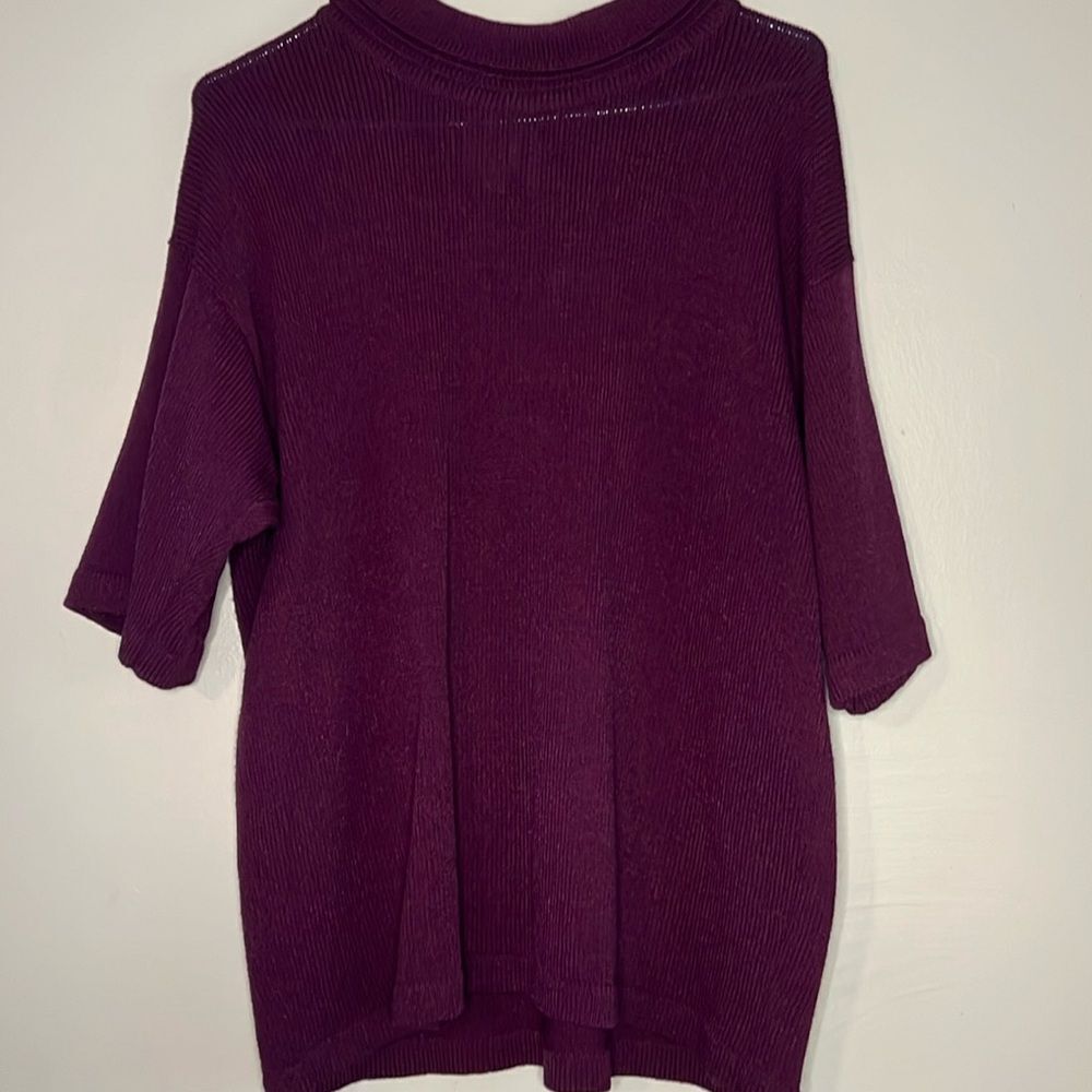 Vintage Helen Hsu Purple Short Sleeve Top Size  1X